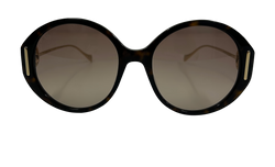 Gucci Gafas Redondas, Acetato, Negro, Case, 202, 3*